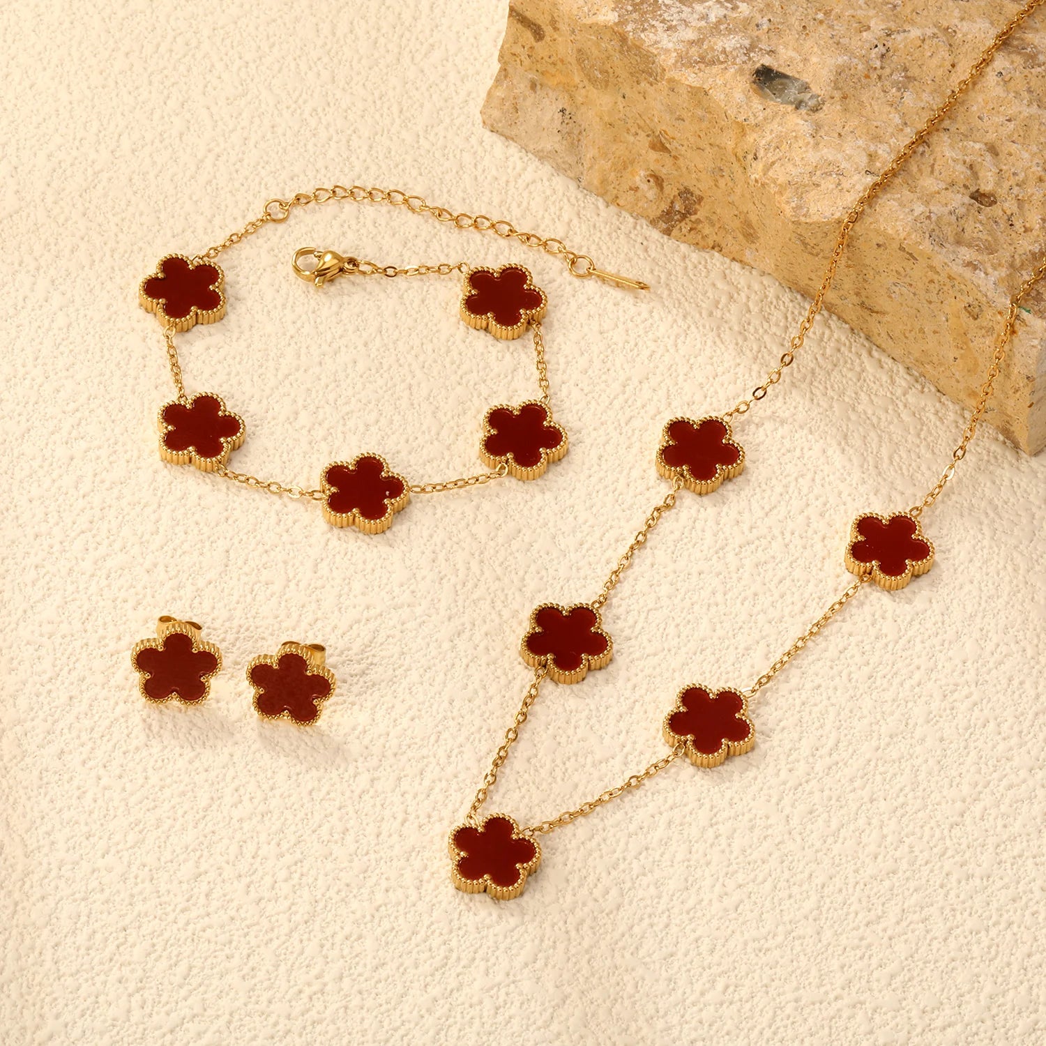 Shell Flower Jewelry Set
