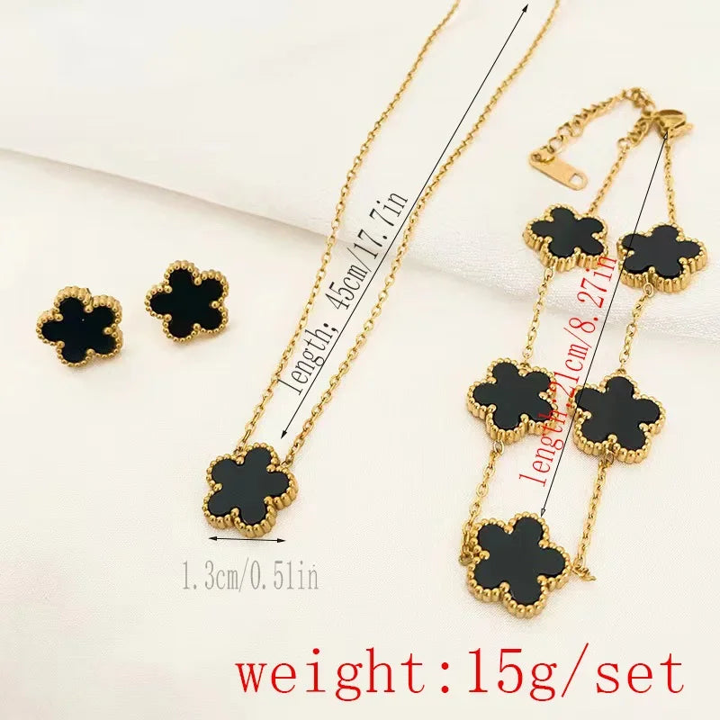 Shell Flower Jewelry Set