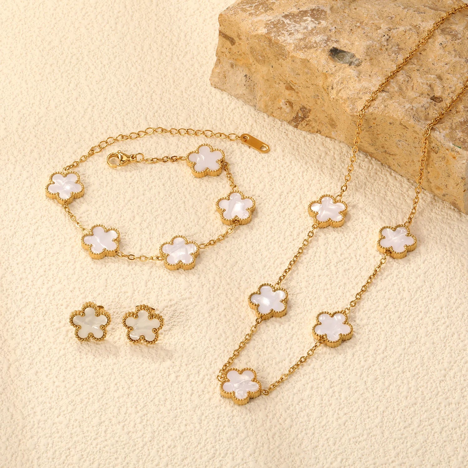 Shell Flower Jewelry Set