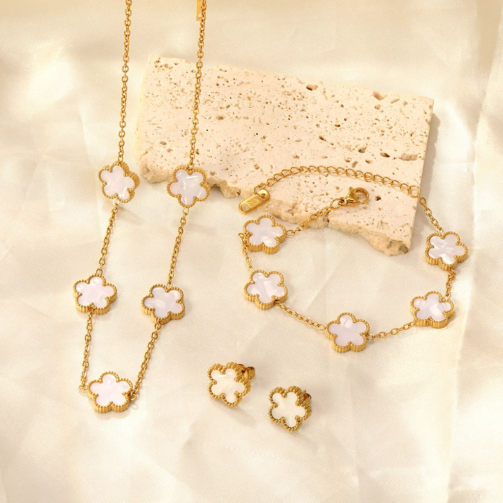 Shell Flower Jewelry Set