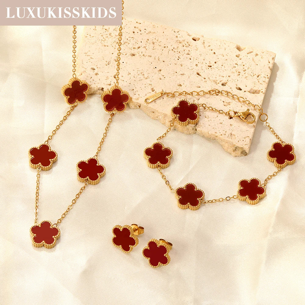 Shell Flower Jewelry Set
