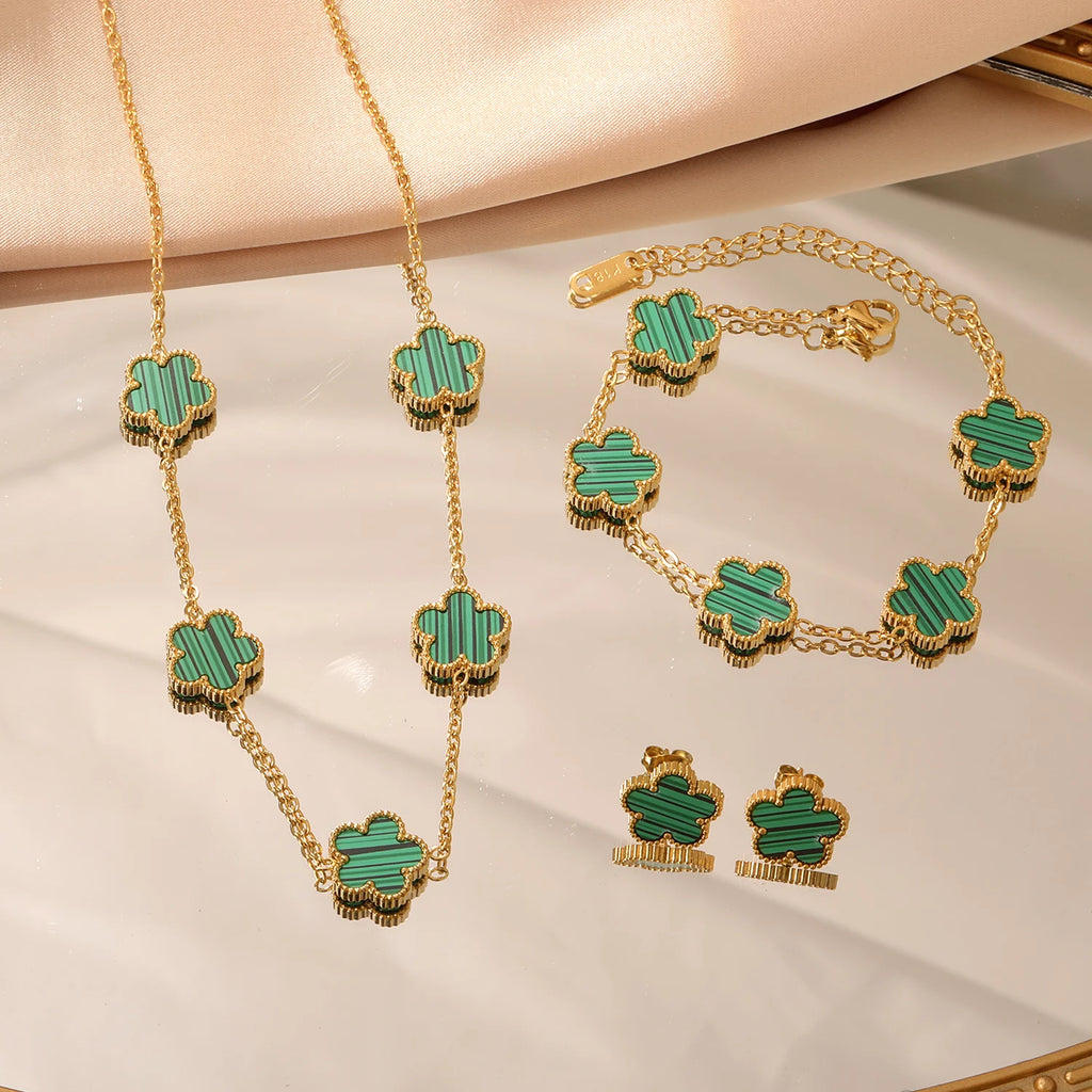 Shell Flower Jewelry Set