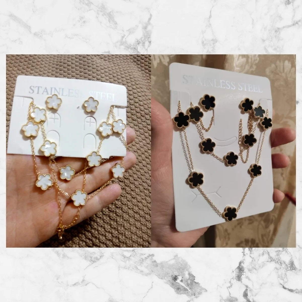 Shell Flower Jewelry Set