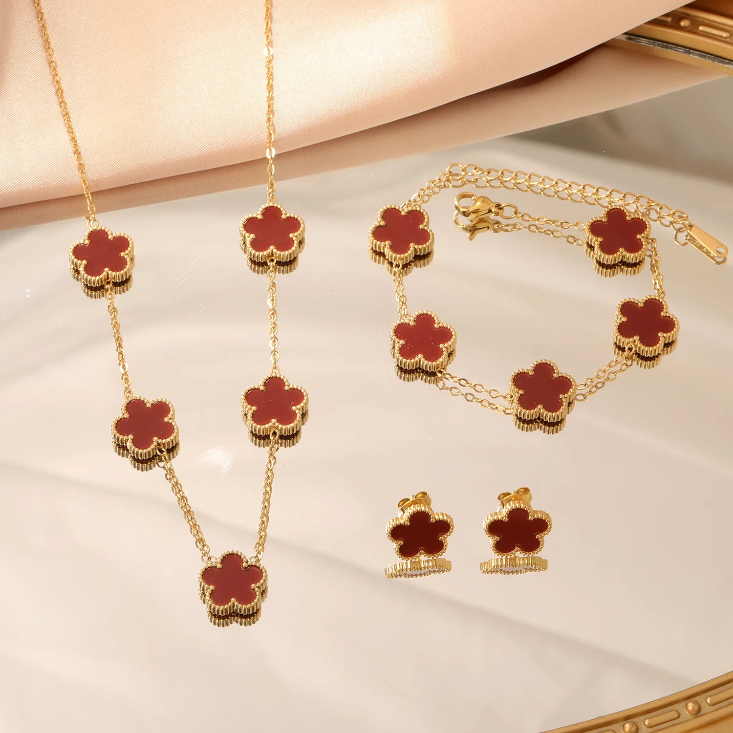 Shell Flower Jewelry Set